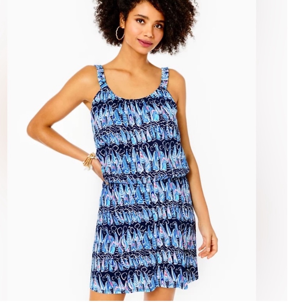 Lilly Pulitzer Romper Loro Navy Sails and Stripes